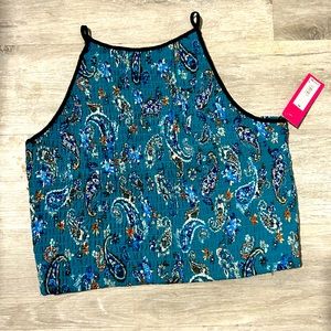 Blue Bandana Vintage Style Tank Top